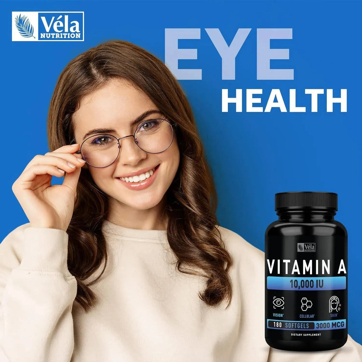 VELA NUTRITION - Vela Nutrition Vitamin A 10,000 IU 180 Capsulas Blandas - The Red Vitamin MX - Suplementos Alimenticios - {{ shop.shopifyCountryName }}