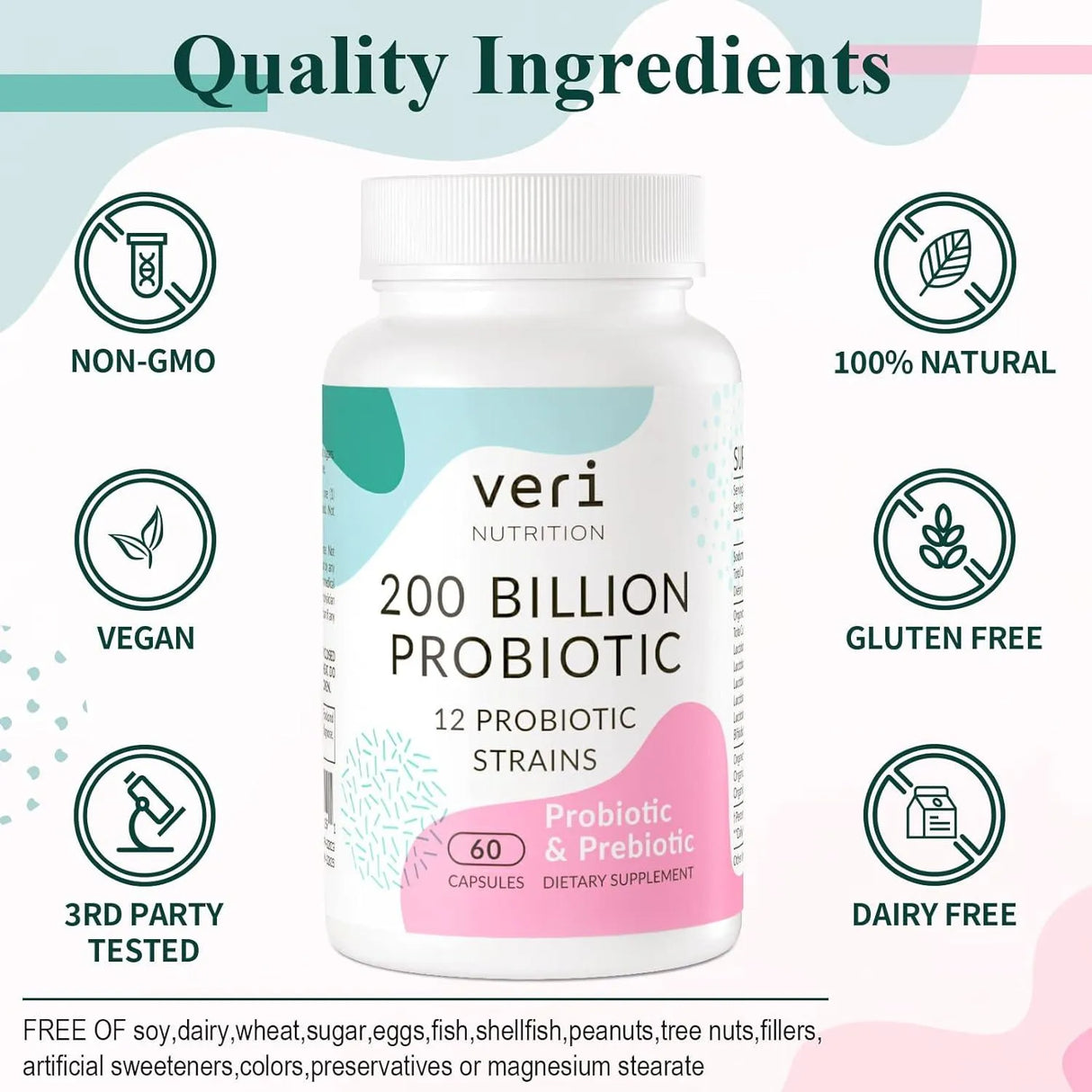 VERI NUTRITION - Veri Nutrition 200 Billion CFUs Probiotics 120 Capsulas - The Red Vitamin MX - Suplementos Alimenticios - {{ shop.shopifyCountryName }}