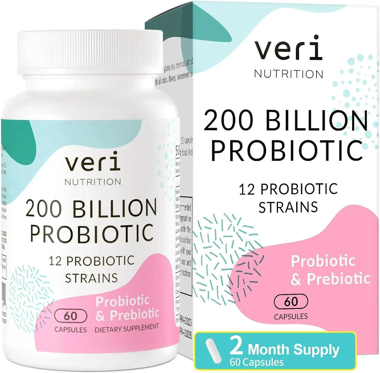 VERI NUTRITION - Veri Nutrition 200 Billion CFUs Probiotics 60 Capsulas - The Red Vitamin MX - Suplementos Alimenticios - {{ shop.shopifyCountryName }}