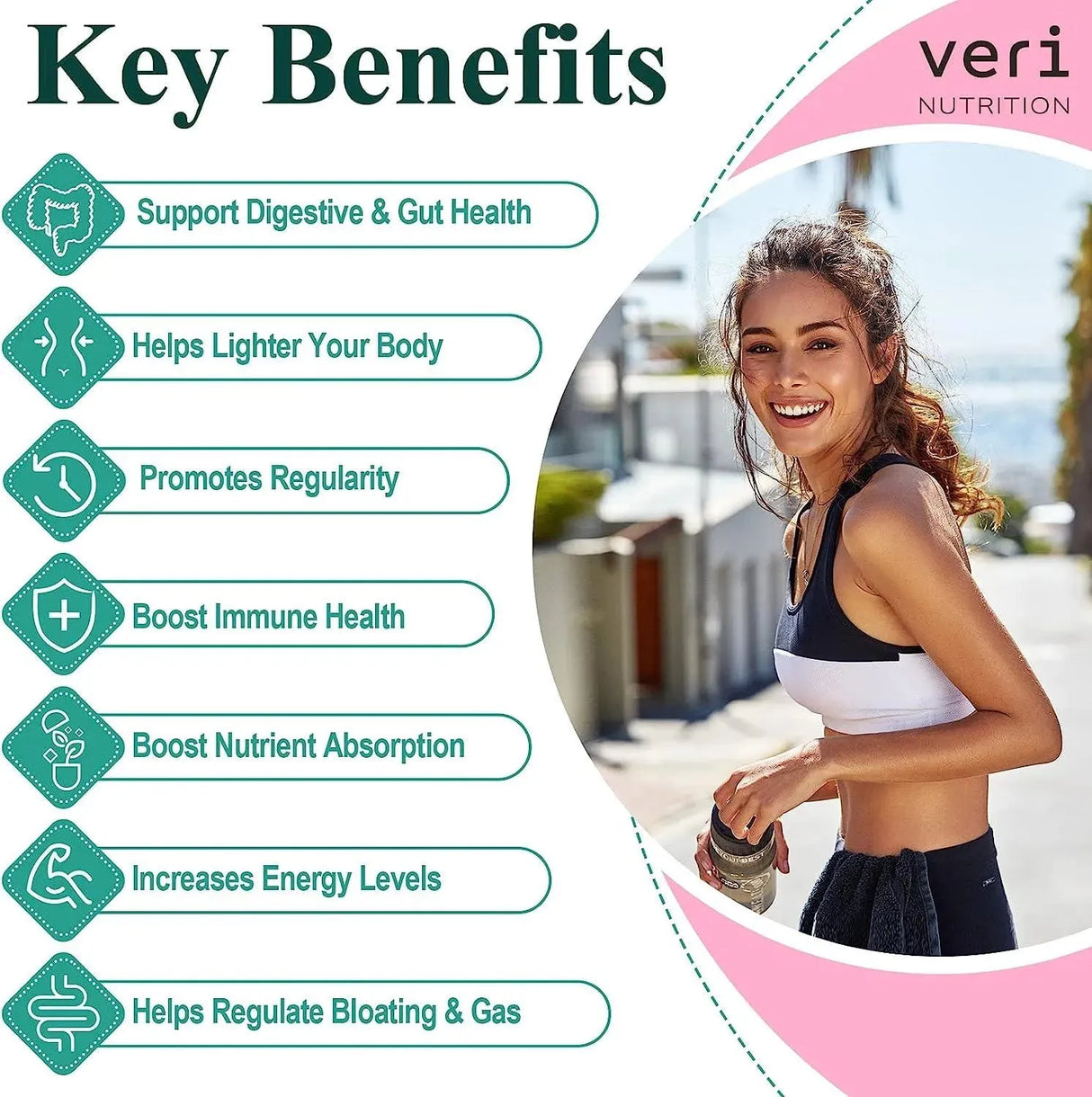 VERI NUTRITION - Veri Nutrition 200 Billion CFUs Probiotics 60 Capsulas - The Red Vitamin MX - Suplementos Alimenticios - {{ shop.shopifyCountryName }}