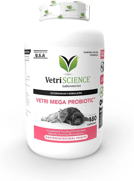 VETRISCIENCE - VetriScience Vetri Mega Probiotics for Dogs & Cats 180 Capsulas - The Red Vitamin MX - Probióticos Para Perros - {{ shop.shopifyCountryName }}