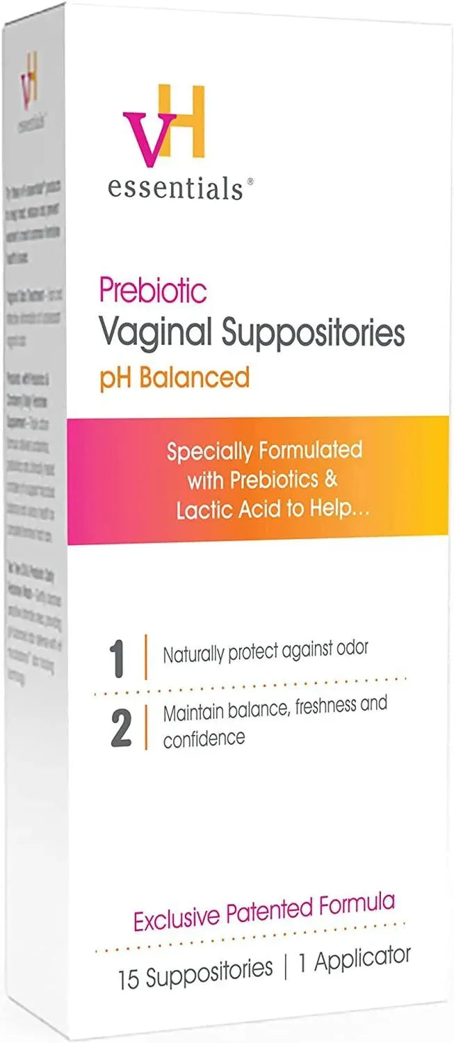 VH ESSENTIALS - vH essentials Prebiotic PH Balanced Vaginal Suppositories 15 Supositorios + 1 Aplicador - The Red Vitamin MX - Supositorios De Ácido Bórico - {{ shop.shopifyCountryName }}