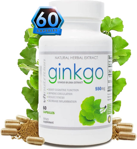 VH NUTRITION - VH Nutrition Ginkgo Biloba 550Mg. 60 Capsulas - The Red Vitamin MX - Suplementos Alimenticios - {{ shop.shopifyCountryName }}