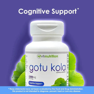 VH NUTRITION - VH Nutrition Gotu Kola 1300Mg. 60 Capsulas - The Red Vitamin MX - Suplementos Alimenticios - {{ shop.shopifyCountryName }}