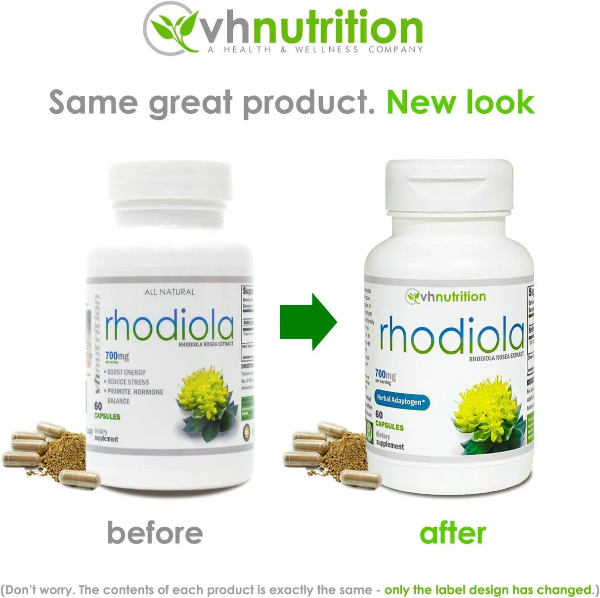 VH NUTRITION - VH Nutrition Rhodiola Rosea 60 Capsulas - The Red Vitamin MX - Suplementos Alimenticios - {{ shop.shopifyCountryName }}