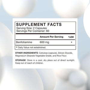 VHC - VHC Benfotiamine 600Mg. 120 Capsulas - The Red Vitamin MX - Suplementos Alimenticios - {{ shop.shopifyCountryName }}