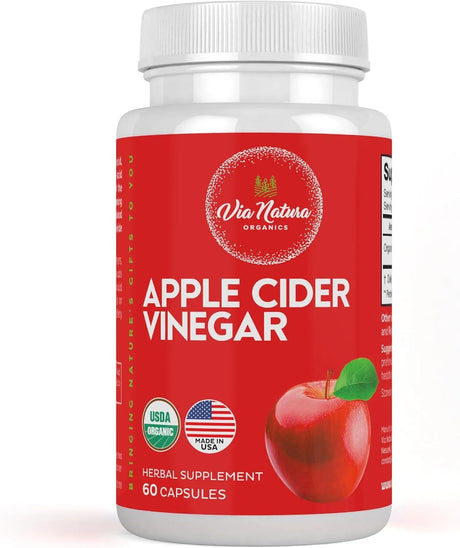 VIA NATURA ORGANICS - Via Natura Organics Apple Cider Vinegar Capsules 1000Mg. 60 Capsulas - The Red Vitamin MX - Suplementos Alimenticios - {{ shop.shopifyCountryName }}