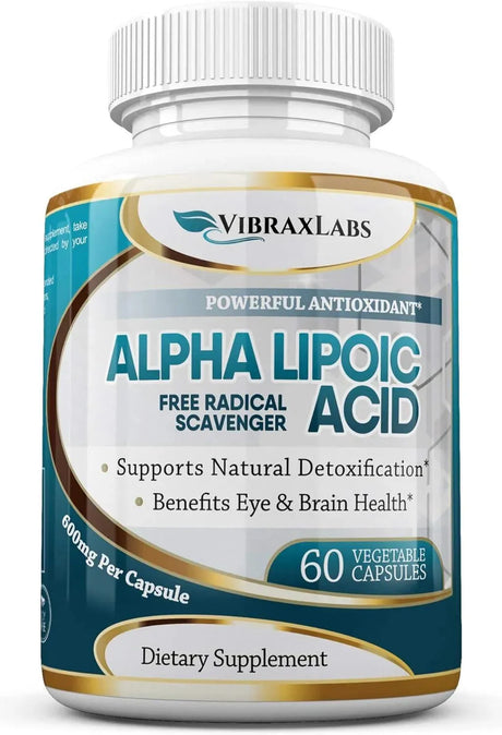 VIBRAXLABS - Vibraxlabs Alpha Lipoic Acid 600Mg. 60 Capsulas - The Red Vitamin MX - Suplementos Alimenticios - {{ shop.shopifyCountryName }}