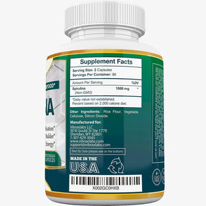 VIBRAXLABS - VibraxLabs Spirulina Capsules 500Mg. 180 Capsulas - The Red Vitamin MX - Suplementos Alimenticios - {{ shop.shopifyCountryName }}