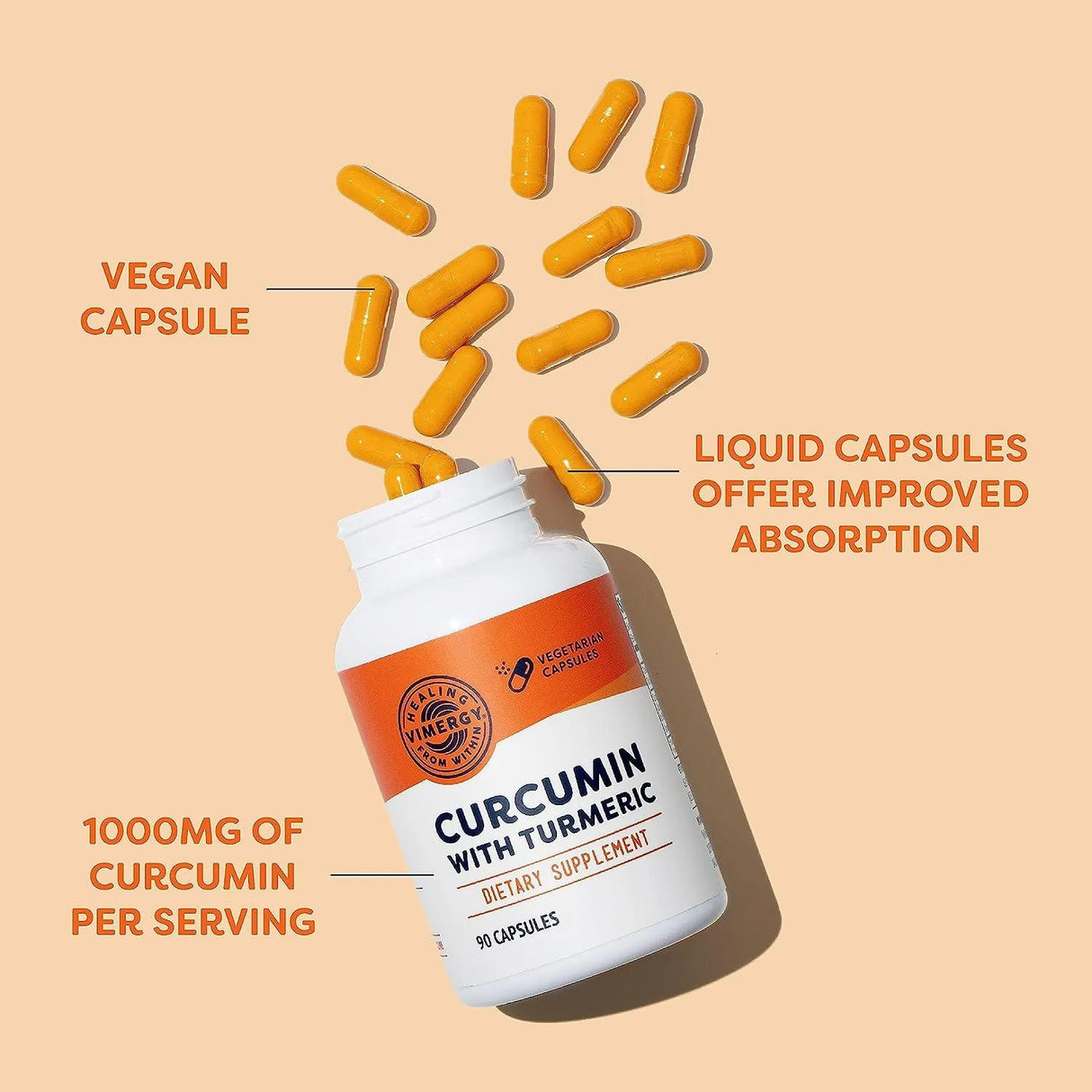 VIMERGY - Vimergy Curcumin with Turmeric 90 Capsulas - The Red Vitamin MX - Suplementos Alimenticios - {{ shop.shopifyCountryName }}