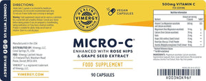 VIMERGY - Vimergy Micro-C Natural Buffered Vitamin C Capsules with Rose Hips - The Red Vitamin MX - Suplementos Alimenticios - {{ shop.shopifyCountryName }}