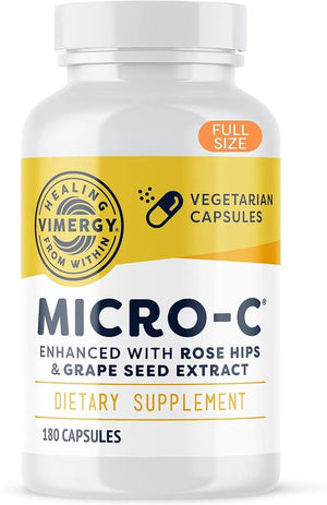 VIMERGY - Vimergy Micro-C Natural Buffered Vitamin C Capsules with Rose Hips - The Red Vitamin MX - Suplementos Alimenticios - {{ shop.shopifyCountryName }}