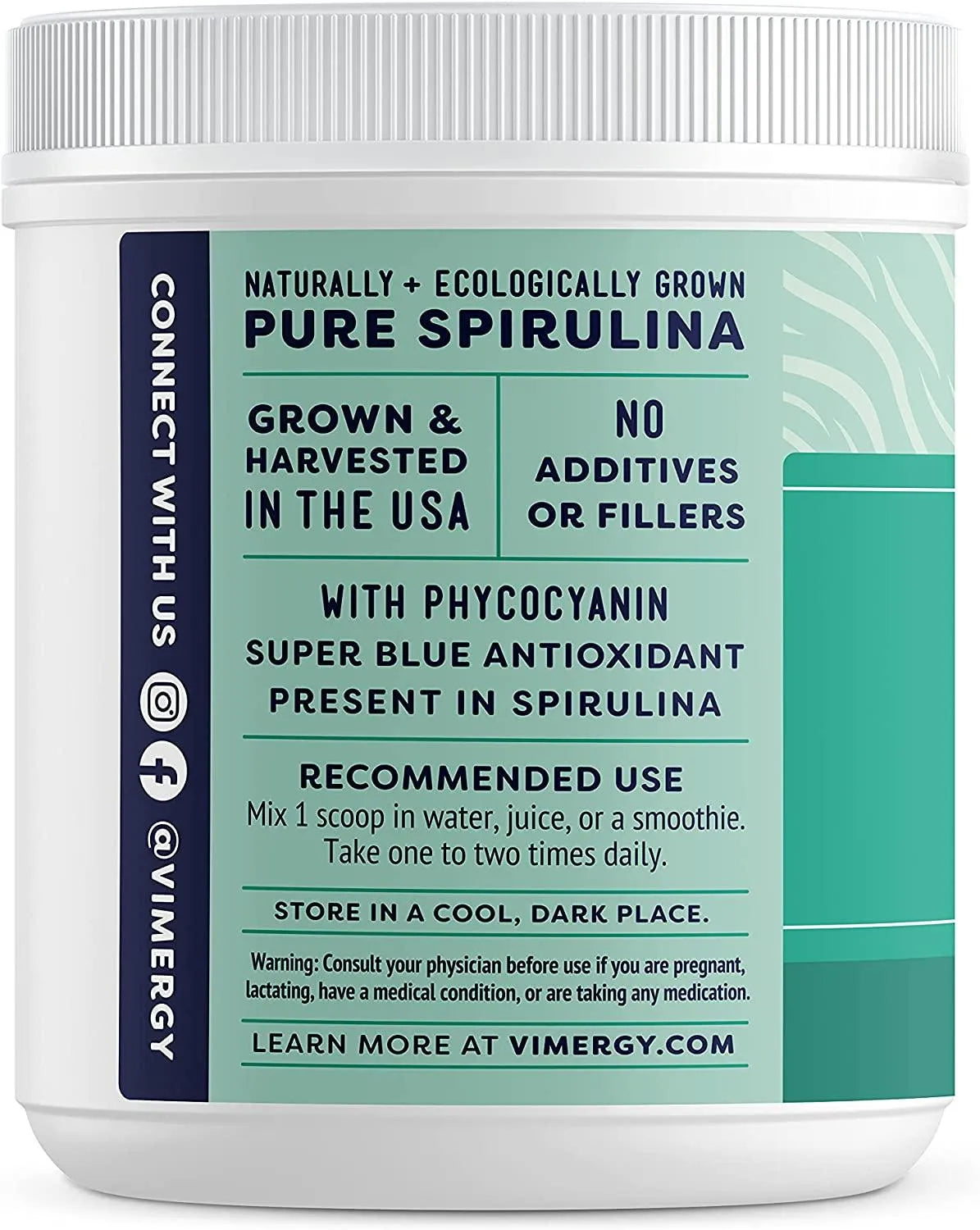 VIMERGY - Vimergy Natural Spirulina Powder 250Gr. 83 Servicios - The Red Vitamin MX - Suplementos Alimenticios - {{ shop.shopifyCountryName }}