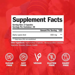 VIMERSON HEALTH - Vimerson Health Alpha Lipoic Acid 60 Capsulas - The Red Vitamin MX - Suplementos Alimenticios - {{ shop.shopifyCountryName }}