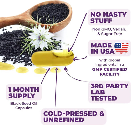 VIMERSON HEALTH - Vimerson Health Black Seed Oil 1500Mg. 90 Capsulas - The Red Vitamin MX - Suplementos Alimenticios - {{ shop.shopifyCountryName }}