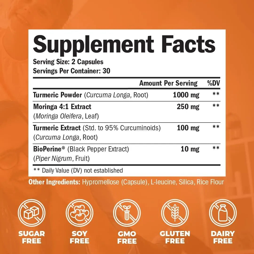 VIMERSON HEALTH - Vimerson Health Turmeric Curcumin & Moringa Leaves Extract 60 Capsulas - The Red Vitamin MX - Suplementos Alimenticios - {{ shop.shopifyCountryName }}