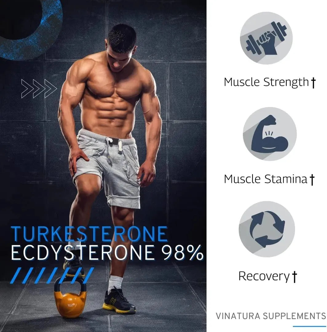 VINATURA - Vinatura Turkesterone Ecdysterone 98% 1200Mg. 60 Capsulas - The Red Vitamin MX - Suplementos Alimenticios - {{ shop.shopifyCountryName }}