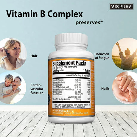 VISPURA - Vispura Vitamin B-Complex 180 Tabletas - The Red Vitamin MX - Suplementos Alimenticios - {{ shop.shopifyCountryName }}