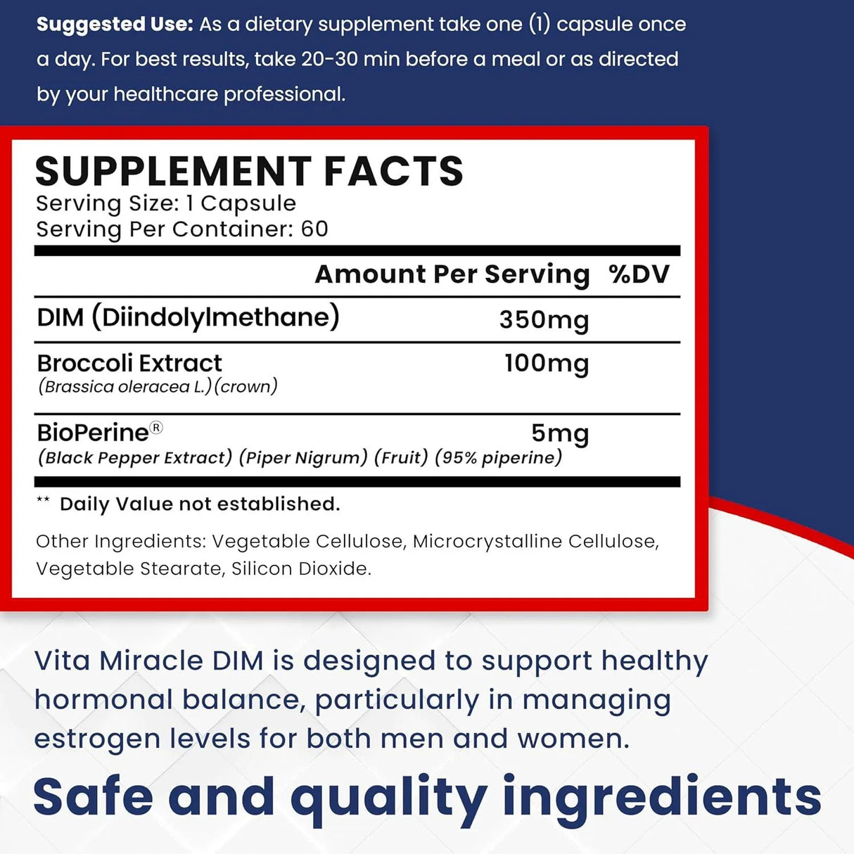 VITA MIRACLE - Vita Miracle DIM 350Mg. 60 Capsulas - The Red Vitamin MX - Suplementos Alimenticios - {{ shop.shopifyCountryName }}