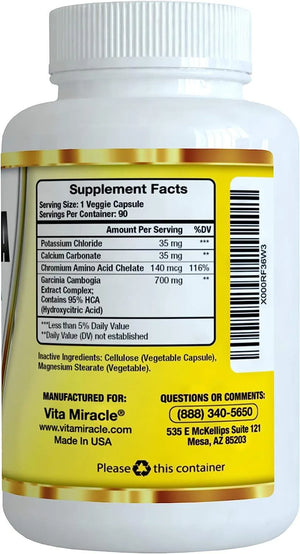 VITA MIRACLE - Vita Miracle Pure Garcinia Cambogia 90 Capsulas - The Red Vitamin MX - Suplementos Alimenticios - {{ shop.shopifyCountryName }}