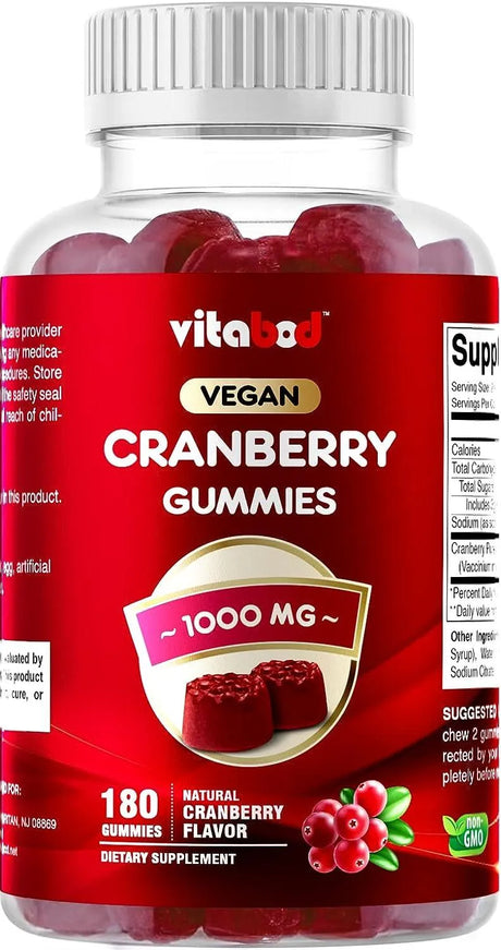 VITABOD - Vitabod Cranberry Gummies 1000Mg. 180 Gomitas - The Red Vitamin MX - Suplementos Alimenticios - {{ shop.shopifyCountryName }}