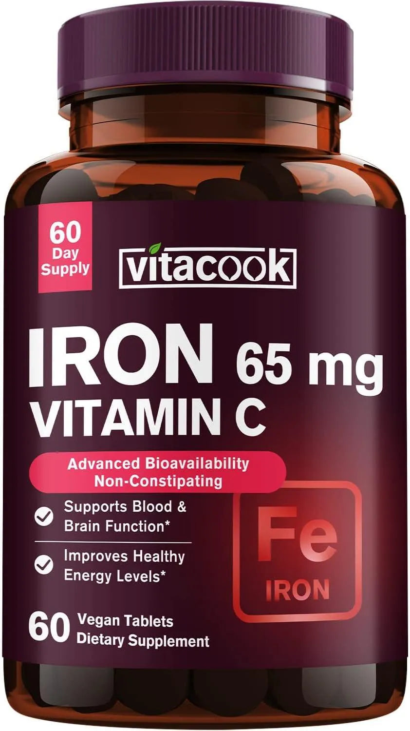 VITACOOK - Vitacook Iron Supplement 60 Tabletas - The Red Vitamin MX - Suplementos Alimenticios - {{ shop.shopifyCountryName }}