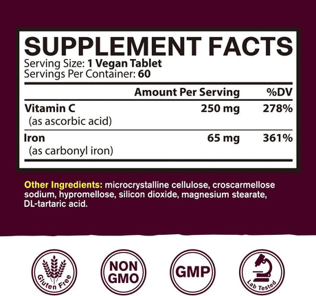 VITACOOK - Vitacook Iron Supplement 60 Tabletas - The Red Vitamin MX - Suplementos Alimenticios - {{ shop.shopifyCountryName }}