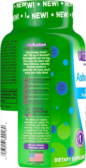 VITAFUSION - Vitafusion Ashwagandha Gummies 60 Gomitas - The Red Vitamin MX - Suplementos Alimenticios - {{ shop.shopifyCountryName }}