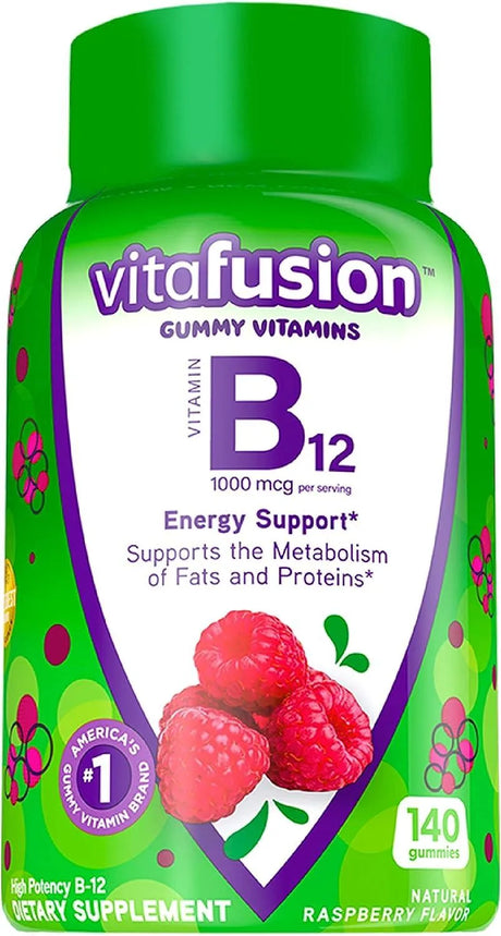 VITAFUSION - Vitafusion B12 Gummy Vitamins 140 Gomitas - The Red Vitamin MX - Suplementos Alimenticios - {{ shop.shopifyCountryName }}