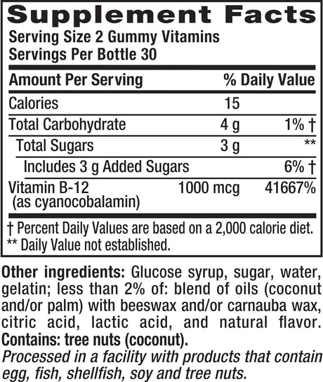 VITAFUSION - Vitafusion B12 Gummy Vitamins 60 Gomitas - The Red Vitamin MX - Suplementos Alimenticios - {{ shop.shopifyCountryName }}