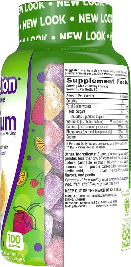 VITAFUSION - Vitafusion Calcium Gummies 500Mg. 200 Gomitas - The Red Vitamin MX - Suplementos Alimenticios - {{ shop.shopifyCountryName }}