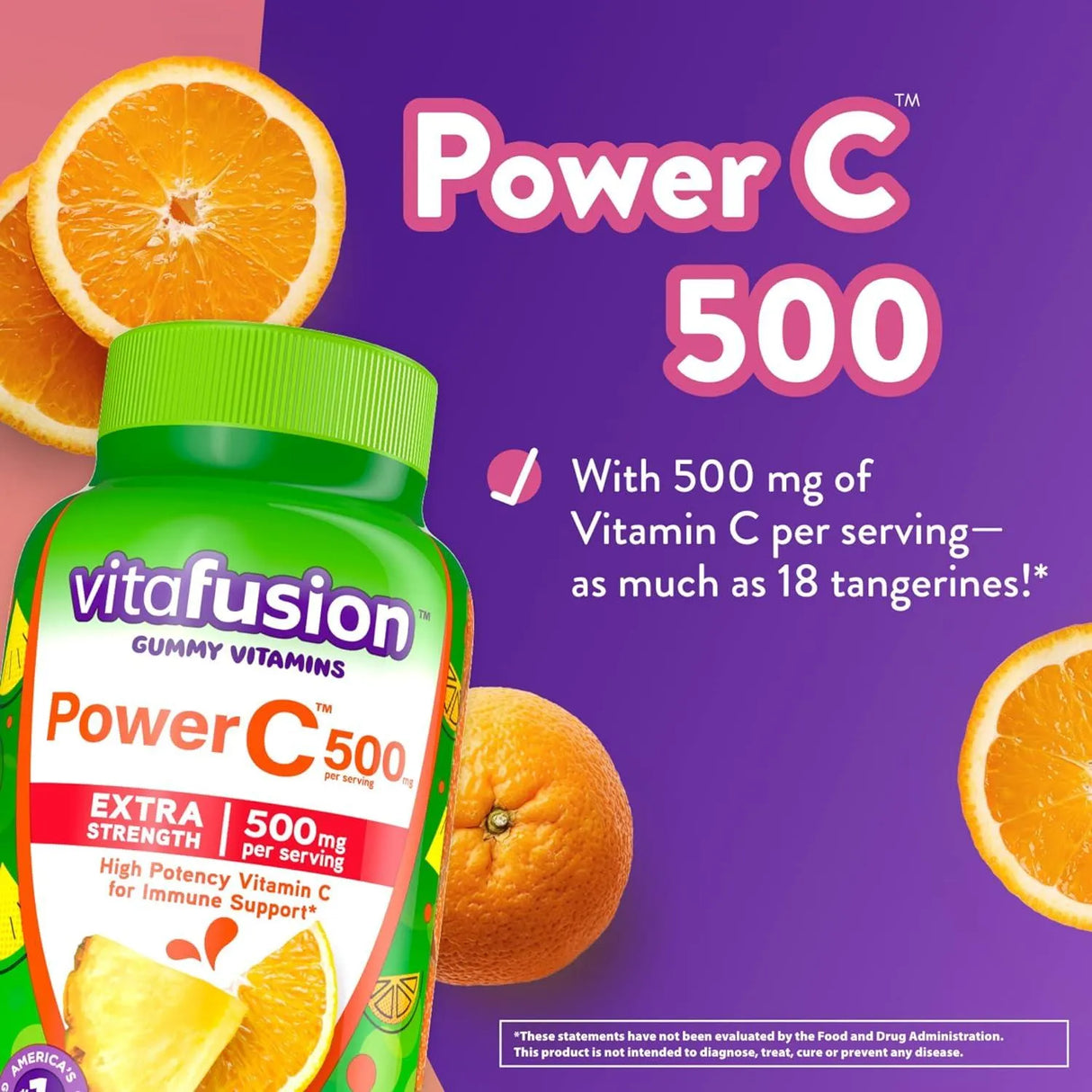 VITAFUSION - Vitafusion Extra Strength Power C 500Mg. 92 Gomitas - The Red Vitamin MX - Suplementos Alimenticios - {{ shop.shopifyCountryName }}