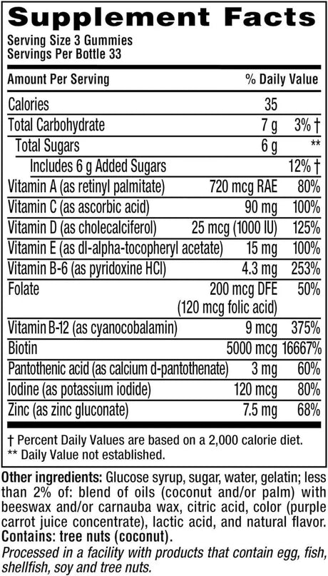 VITAFUSION - Vitafusion Gorgeous Hair, Skin Nails Multivitamin Gummy 100 Gomitas - The Red Vitamin MX - Suplementos Alimenticios - {{ shop.shopifyCountryName }}