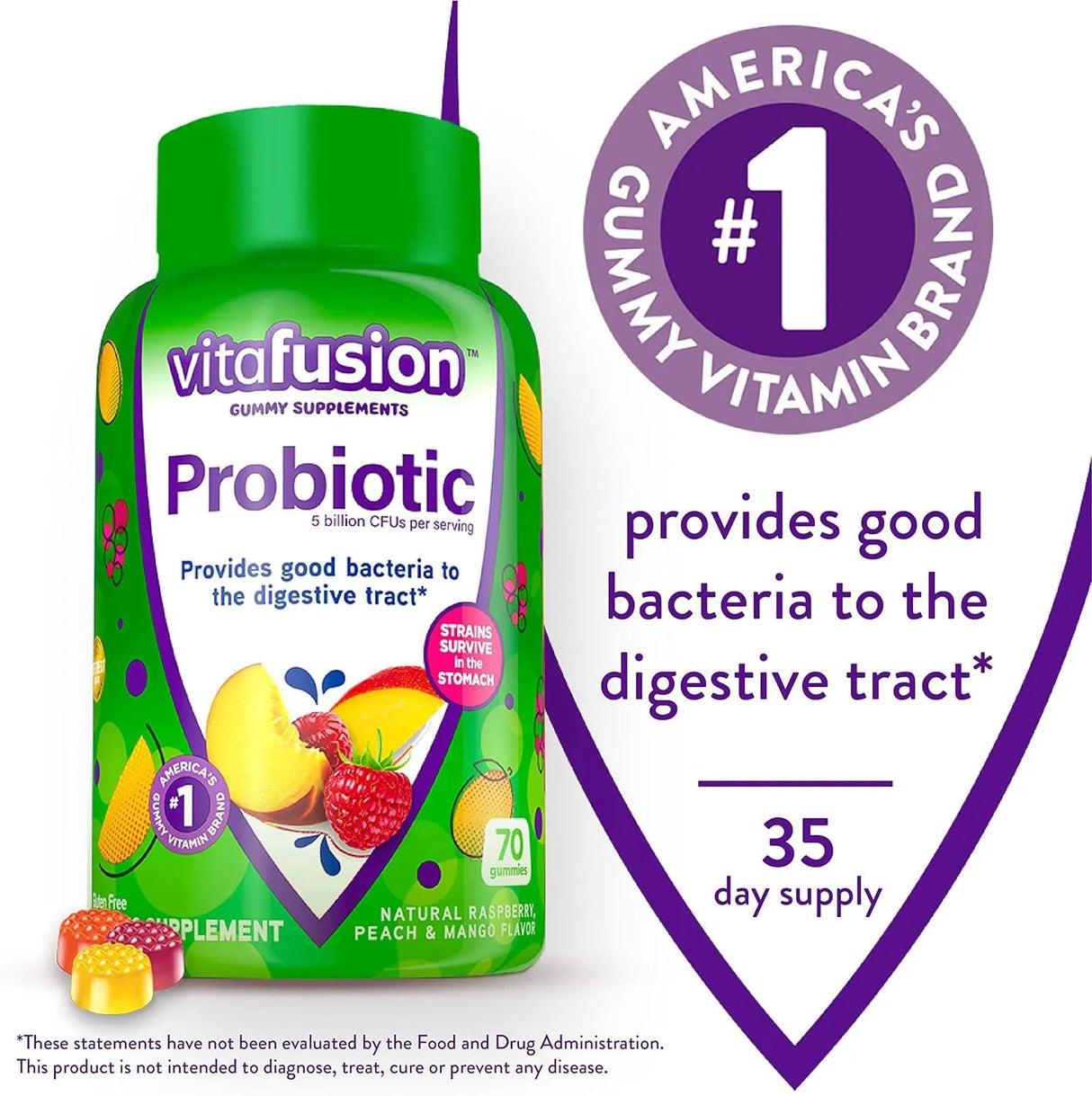 VITAFUSION - Vitafusion Probiotic Gummy 70 Gomitas - The Red Vitamin MX - Suplementos Alimenticios - {{ shop.shopifyCountryName }}