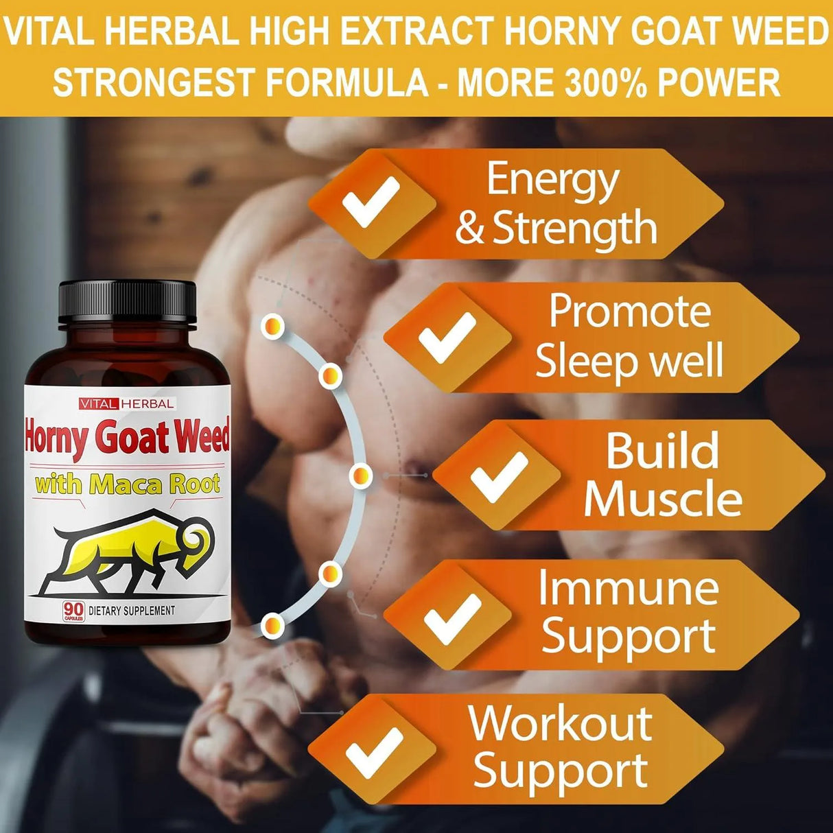 VITAL HERBAL - Vital Herbal Horny Goat Weed 8250Mg. 90 Capsulas - The Red Vitamin MX - Suplementos Alimenticios - {{ shop.shopifyCountryName }}