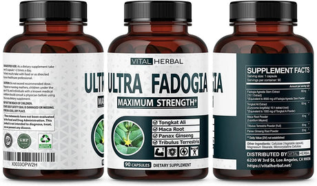 VITAL HERBAL - Vital Herbal Ultra Fadogia Agrestis 10:1 Extract Tongkat Ali 9570Mg. 90 Capsulas - The Red Vitamin MX - Suplementos Alimenticios - {{ shop.shopifyCountryName }}