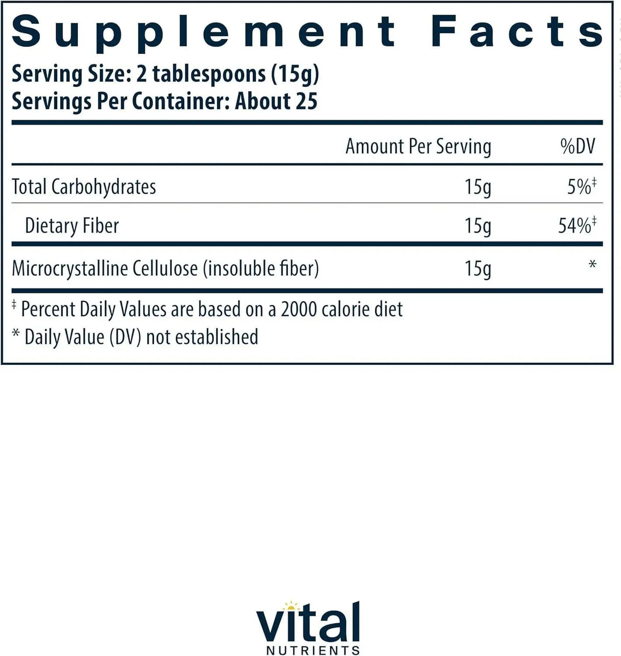 VITAL NUTRIENTS - Vital Nutrients Cellulose Fiber 375Gr. - The Red Vitamin MX - Suplementos Alimenticios - {{ shop.shopifyCountryName }}