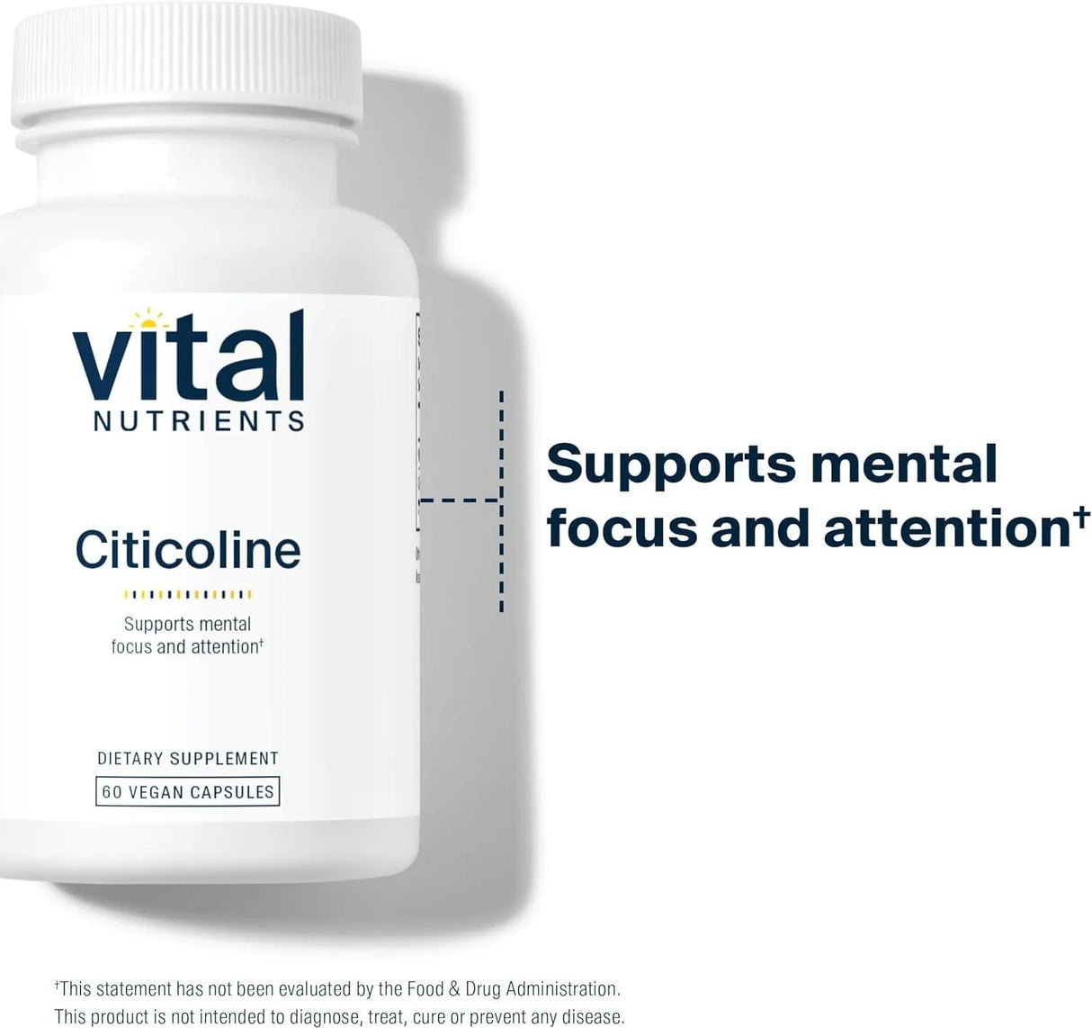 VITAL NUTRIENTS - Vital Nutrients Citicoline 250Mg. 60 Capsulas - The Red Vitamin MX - Suplementos Alimenticios - {{ shop.shopifyCountryName }}