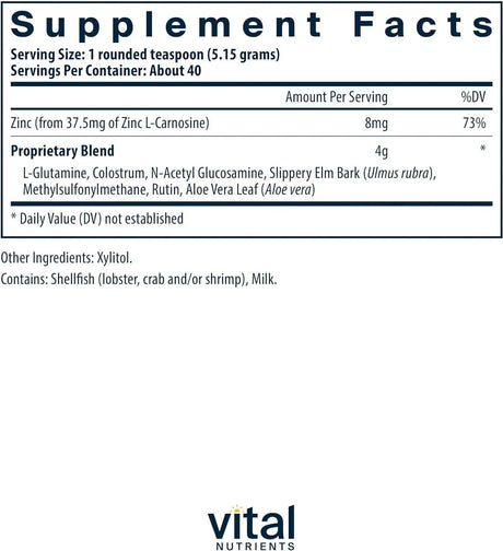 VITAL NUTRIENTS - Vital Nutrients GI Repair Powder 206Gr. - The Red Vitamin MX - Suplementos Alimenticios - {{ shop.shopifyCountryName }}