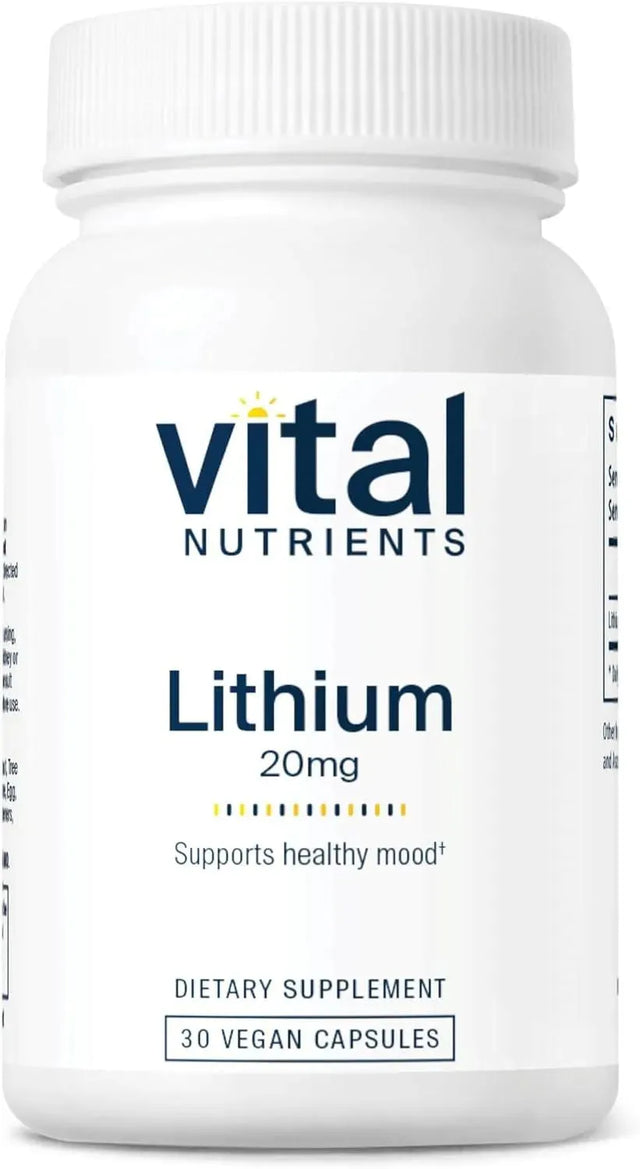 VITAL NUTRIENTS - Vital Nutrients Lithium Orotate 20Mg. 30 Capsulas - The Red Vitamin MX - Suplementos Alimenticios - {{ shop.shopifyCountryName }}