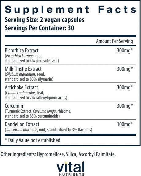 VITAL NUTRIENTS - Vital Nutrients Liver Support II 60 Capsulas - The Red Vitamin MX - Suplementos Alimenticios - {{ shop.shopifyCountryName }}