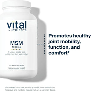 VITAL NUTRIENTS - Vital Nutrients MSM 1000Mg. 240 Capsulas - The Red Vitamin MX - Suplementos Alimenticios - {{ shop.shopifyCountryName }}