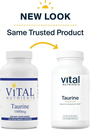 VITAL NUTRIENTS - Vital Nutrients Taurine 1000Mg. 120 Capsulas - The Red Vitamin MX - Suplementos Alimenticios - {{ shop.shopifyCountryName }}