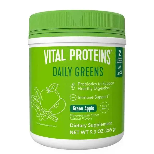 VITAL PROTEINS - Vital Proteins Daily Greens Green Apple 9.3Oz. - The Red Vitamin MX - Suplementos Alimenticios - {{ shop.shopifyCountryName }}