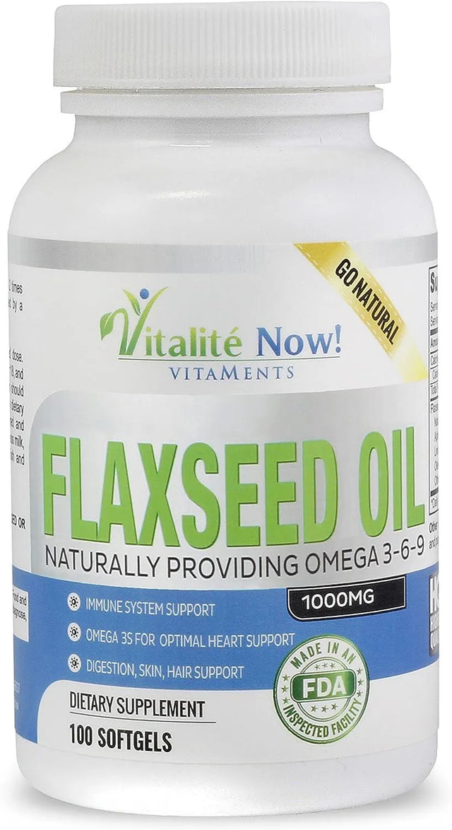 VITALITE NOW - Vitalite Now Organic Flaxseed Oil 1000Mg. 100 Capsulas Blandas - The Red Vitamin MX - Suplementos Alimenticios - {{ shop.shopifyCountryName }}