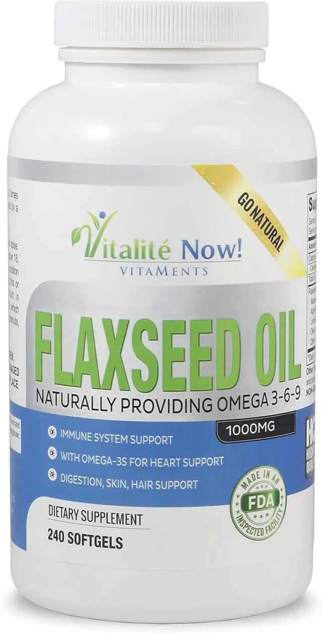 VITALITE NOW - Vitalite Now Organic Flaxseed Oil 1000Mg. 240 Capsulas Blandas - The Red Vitamin MX - Suplementos Alimenticios - {{ shop.shopifyCountryName }}