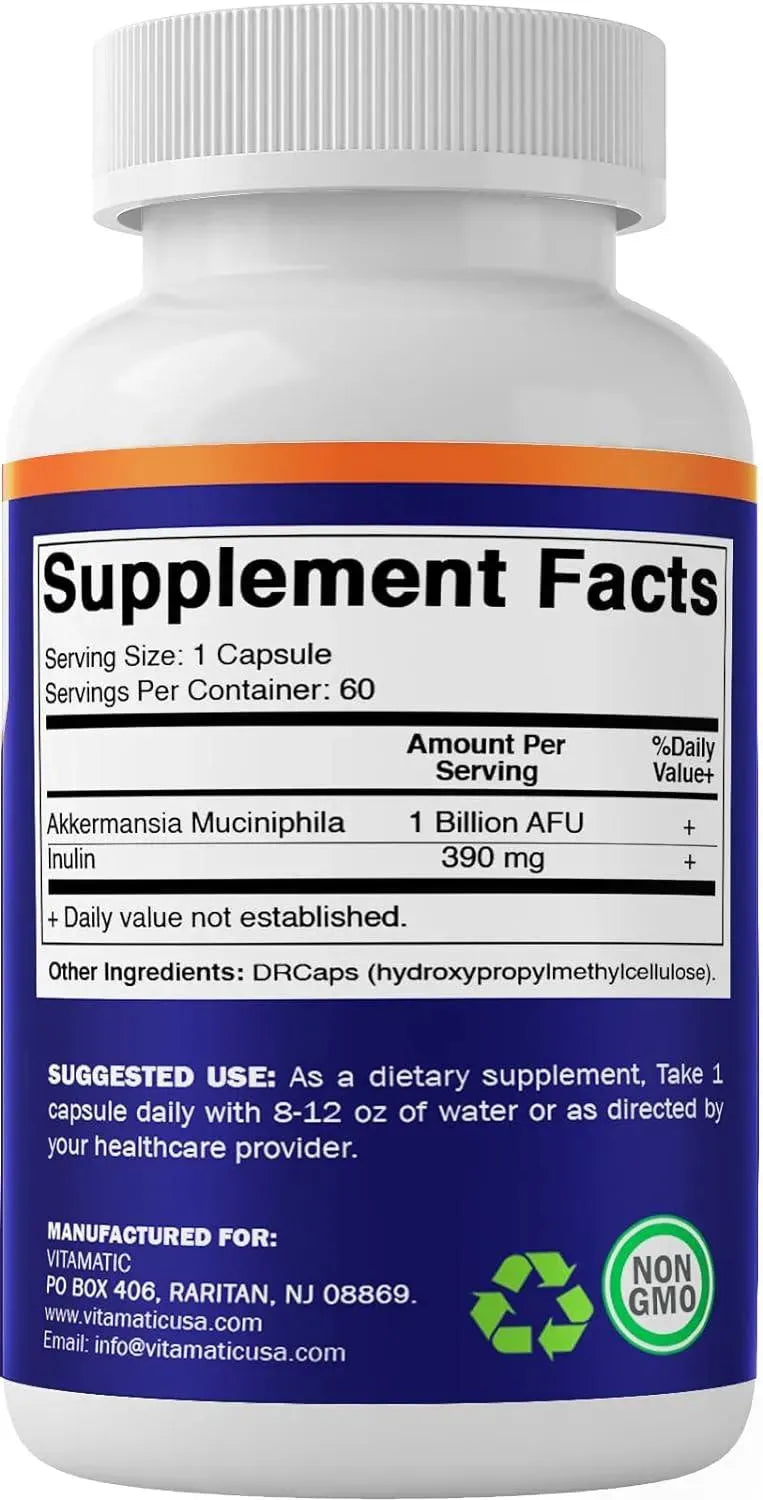 VITAMATIC - Vitamatic Akkermansia Muciniphila Gut Health 60 Capsulas - The Red Vitamin MX - Suplementos Alimenticios - {{ shop.shopifyCountryName }}