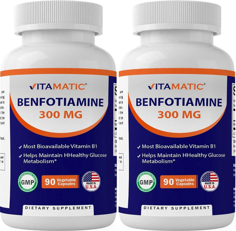 VITAMATIC - Vitamatic Benfotiamine 300Mg. 180 Capsulas - The Red Vitamin MX - Suplementos Alimenticios - {{ shop.shopifyCountryName }}