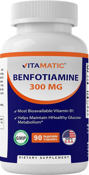 VITAMATIC - Vitamatic Benfotiamine 300Mg. 90 Capsulas - The Red Vitamin MX - Suplementos Alimenticios - Mexico