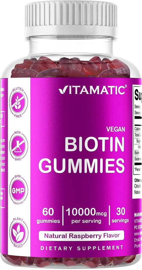 VITAMATIC - Vitamatic Biotin Gummies 10,000 mcg 60 Gomitas - The Red Vitamin MX - Suplementos Alimenticios - {{ shop.shopifyCountryName }}